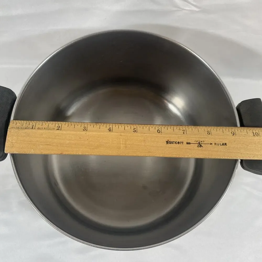 Revere Ware 6-Qt Stock Pot & Lid Copper Bottom Stainless Riverside CA Pre-1968